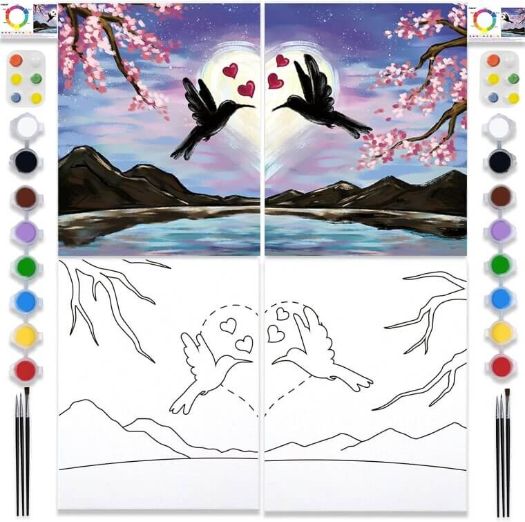 Couples Painting Kit - Perfect Date Night Activity 