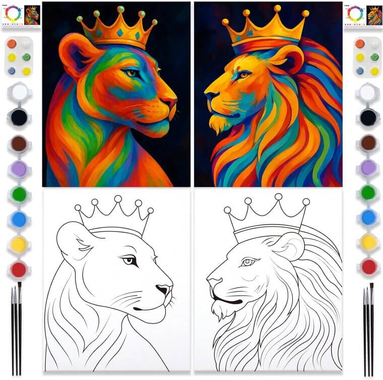 PAILIM Sip & Paint Kit - Perfect for Couples Date Night 