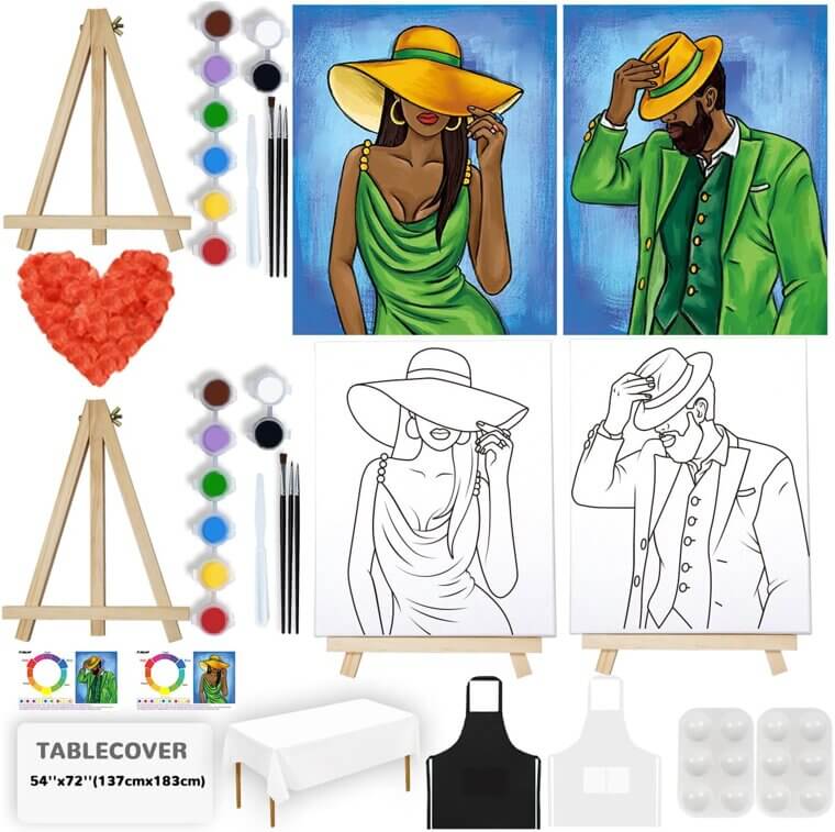 Sip and Paint Kit - Perfect for Date Nights & Memories - Enjoy 11% Off!
