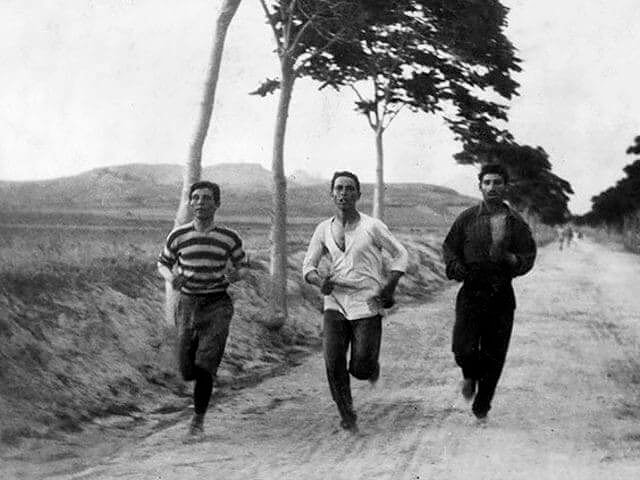 Practice Run for the First Olympic Marathon, 1896