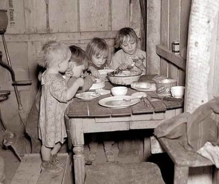 Christmas "Dinner" During the Great Depression, c. 1932