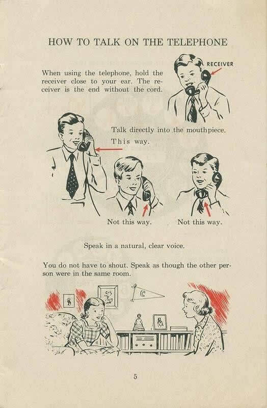 Instructions on Telephone Use, 1951