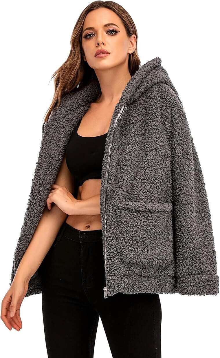 Comeon Women's Fleece Coat - Stylish, Warm, and Cozy for Winter - Enjoy 7% Off!