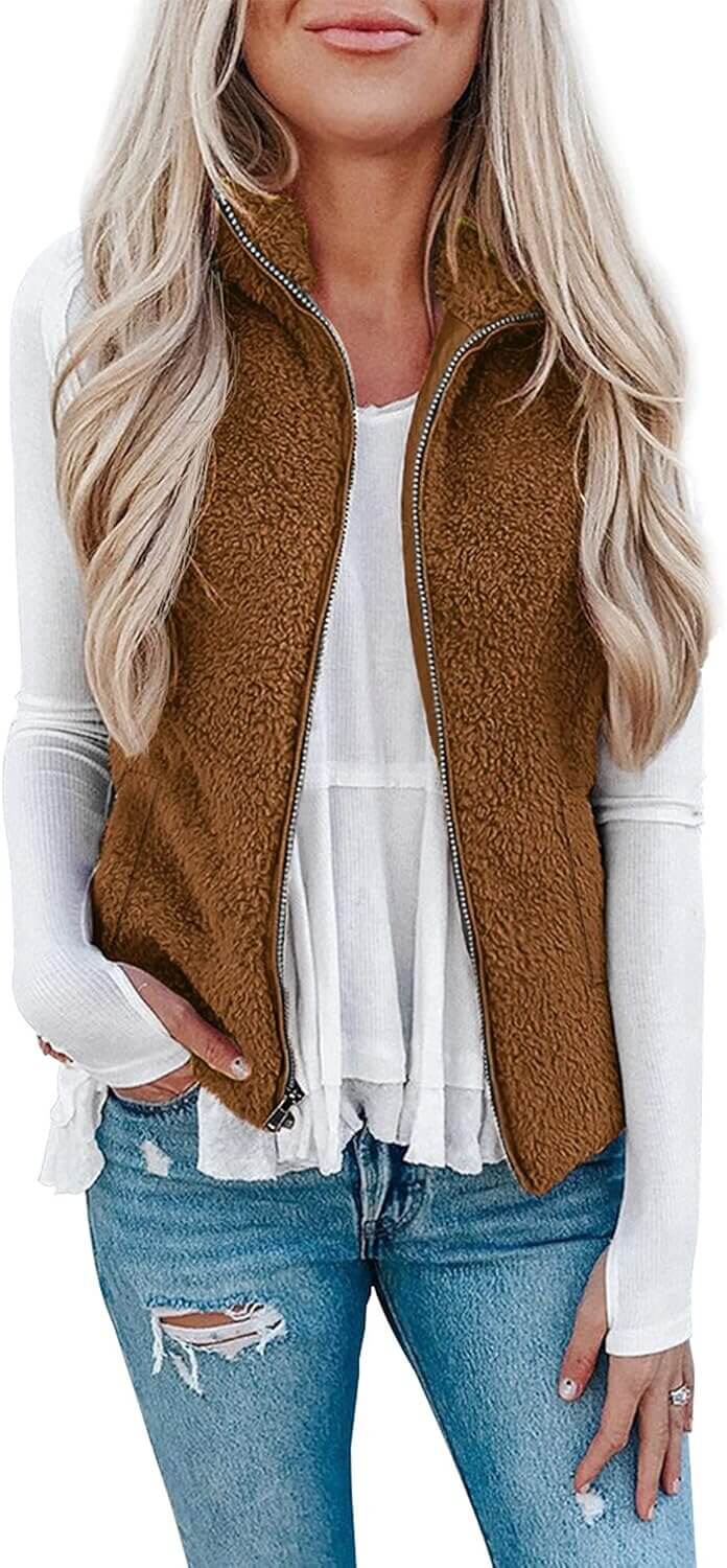 Lomon Sherpa Vest - Cozy, Lightweight, and Stylish - Enjoy 18% Off!