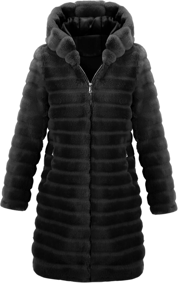 RISISSIDA Faux Fur Coat - Cozy & Stylish Winter Essential - Now 40% Off!