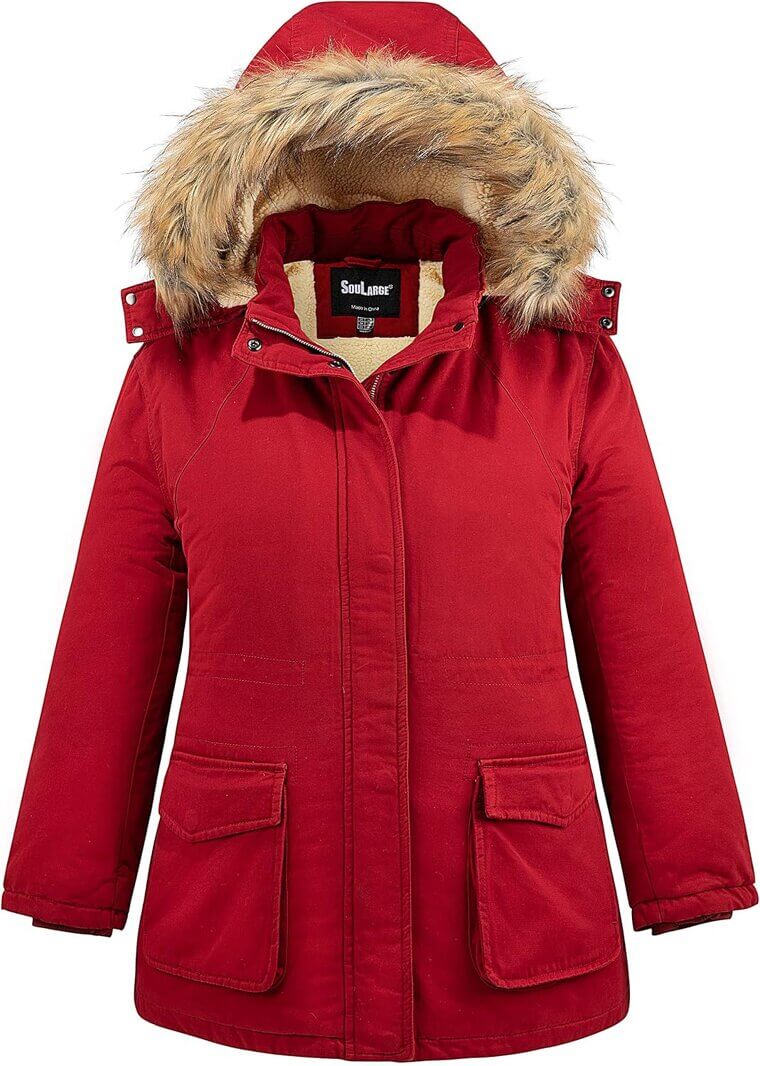 Soularge Sherpa Jacket - Cozy Plus Size Winter Essential - 22% Off!