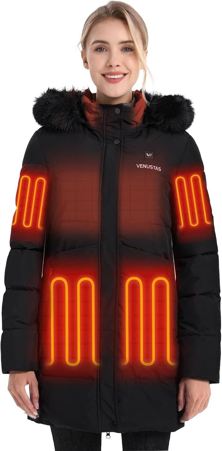 Venustas Heated Parka - Stay Warm with 6 Heating Zones - Now 25% Off!