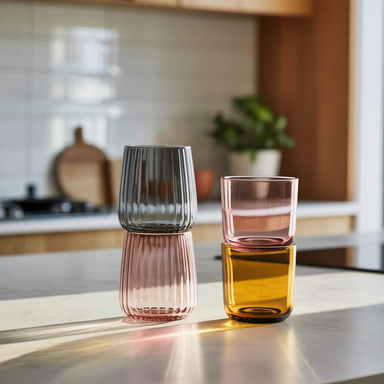 Colored Glassware: A Rainbow in the Kitchen