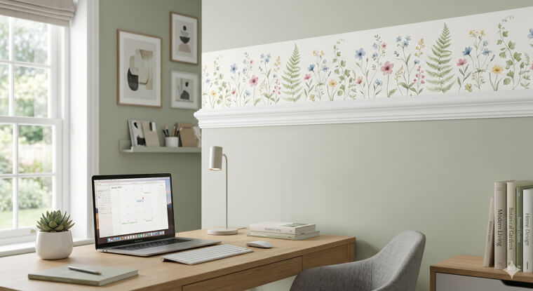 Floral Wallpaper Borders: Framing Your Memories