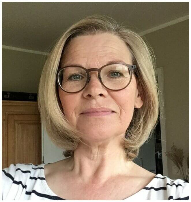 Blunt, Stiff Bob With Heavy Layers