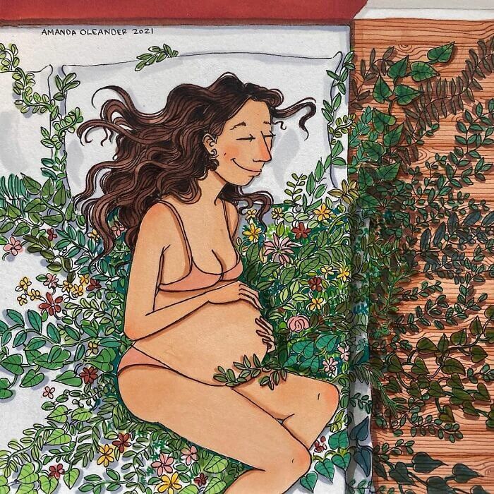 Mutter Natur wächst in ihr