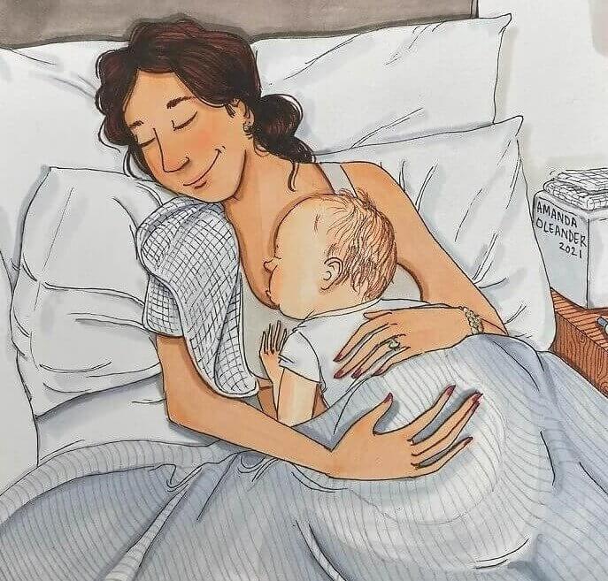 Kuscheln am frühen Morgen im Bett