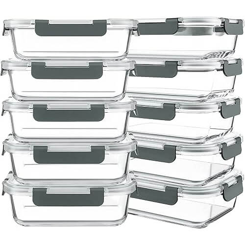 Versatile Glass Meal Prep Containers that Simplify Your Weekly Meal Planning. Now 11% Off!