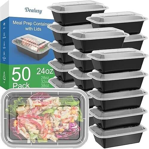 Practical Meal Prep Containers 50-Pack that Save You Time and Money. Now 13% Off!