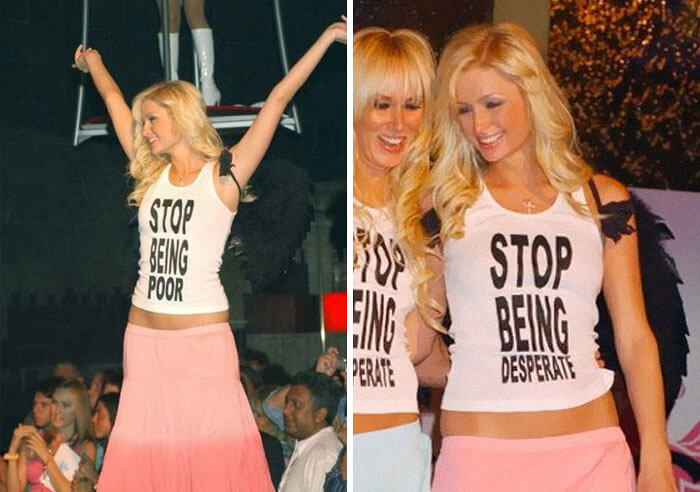 ​Paris Hilton Posing With A Really Rude T-Shirt