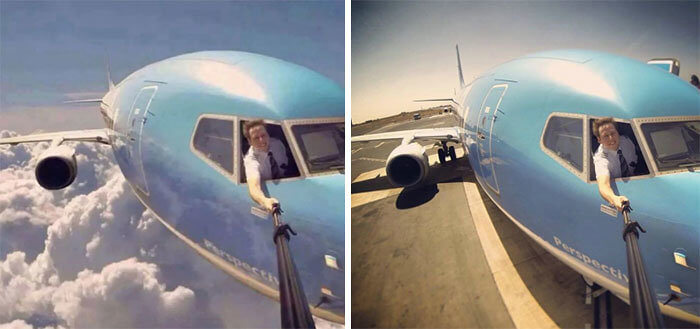 A Pilot’s Selfie in Mid Air