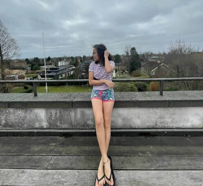 Mermaid Legs Through A Wide Angle Shot