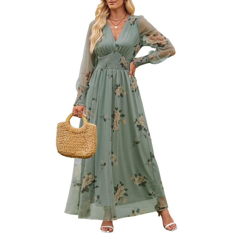 ANRABESS Floral Maxi Dress - Perfect for Fall Events - Now 20% Off!