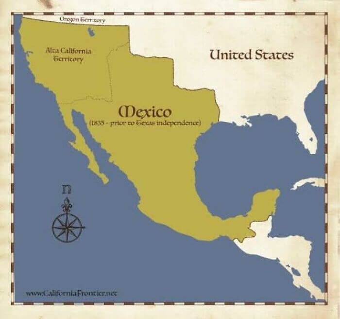 Mexico's Borders Before The Mexican-American War