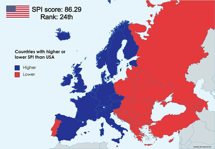 European Countries Rated As More Progressive Than U. S.