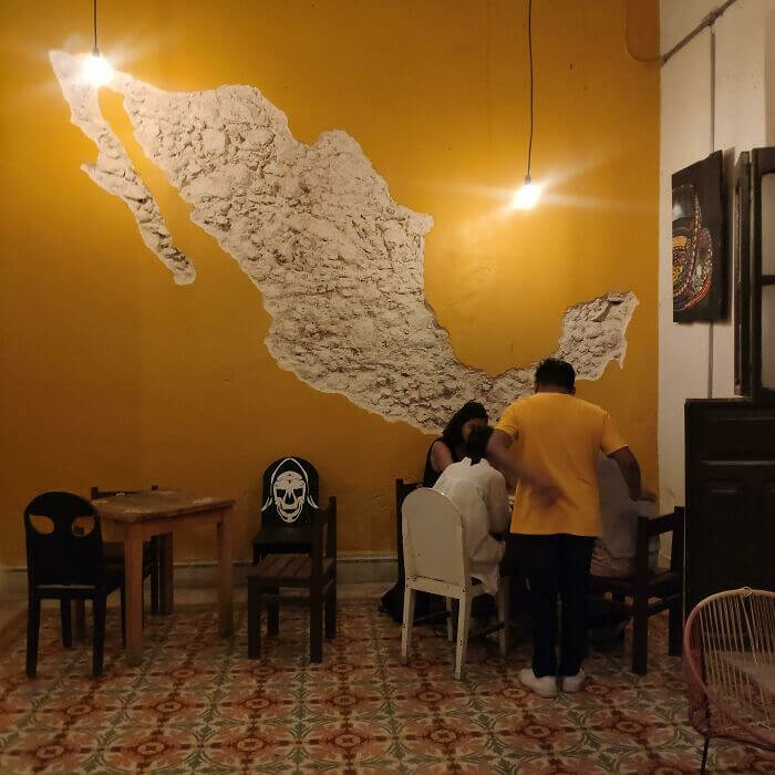 A Carved Map Of Mexico