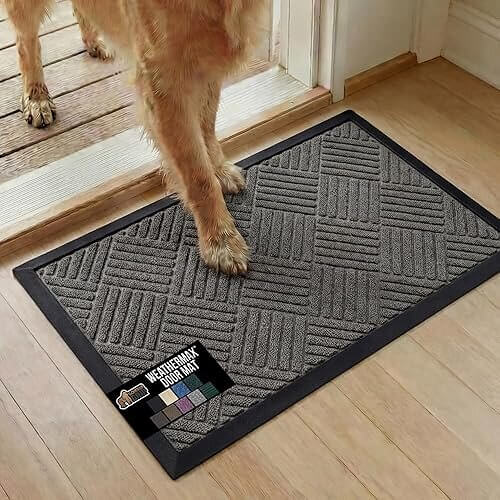 Premium WeatherMAX Rubber Doormat that Blocks Rain and Mud Effortlessly. Now 36% Off!