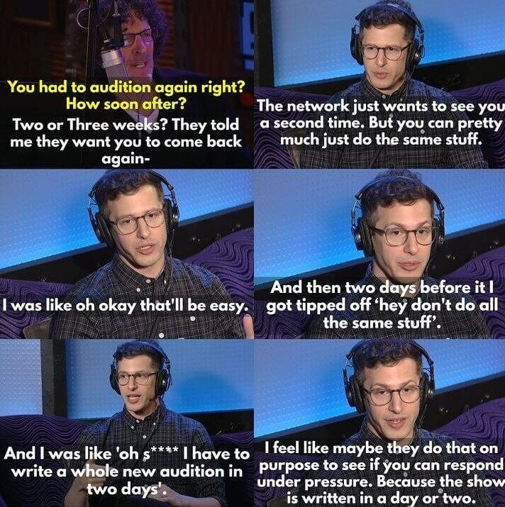 Samberg's Audition Dilemma - Crafting Comedy in Two Days