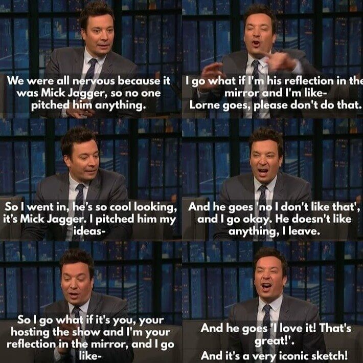 Jimmy Fallon's Risky Reflection - Mick Jagger's Mirror Image