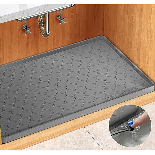 Waterproof Under Sink Mat that Protects Cabinets from Leaks. Now 15% Off!