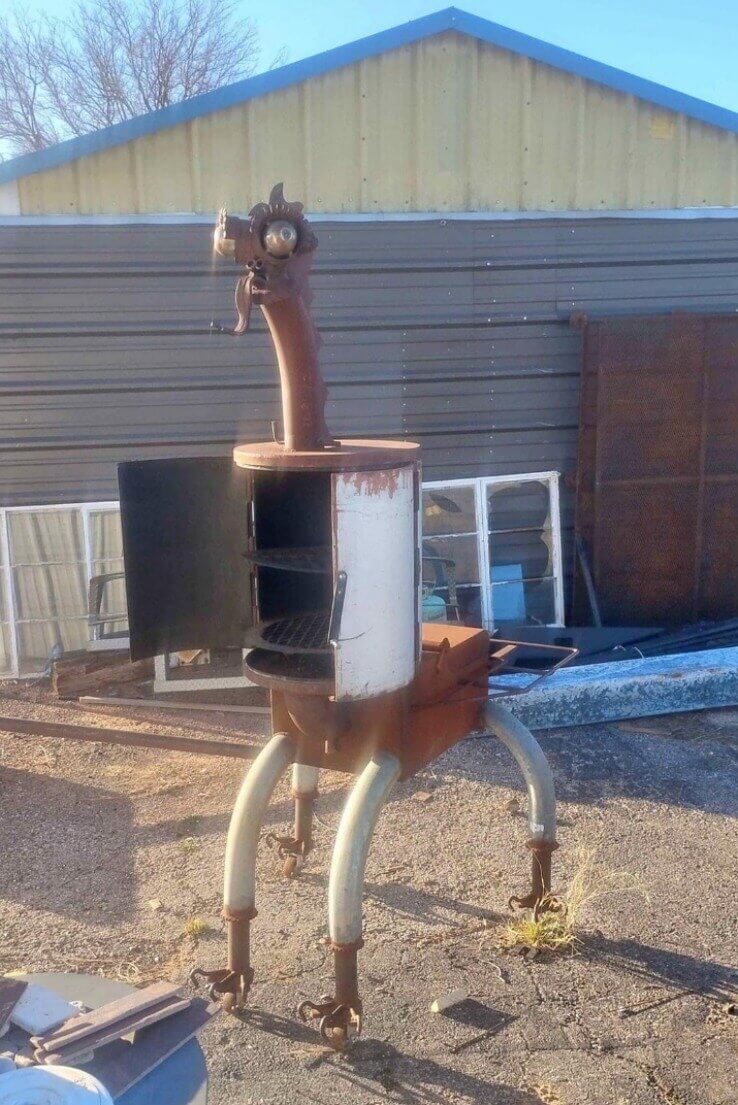 A BBQ Smoker Pit That Doubles as a Sculpture