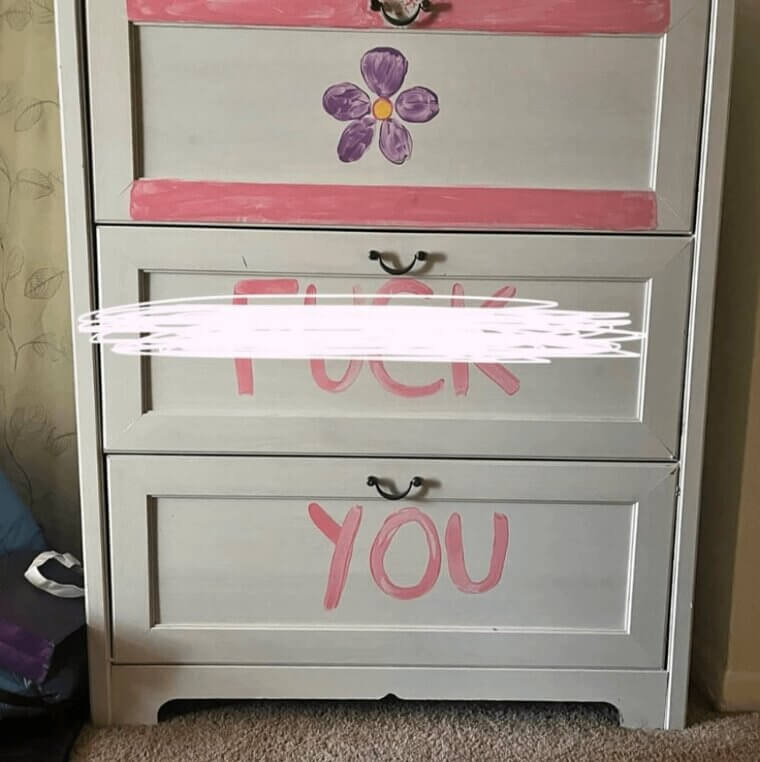 A Repainted Dresser Perfect for a Little Girl's Room