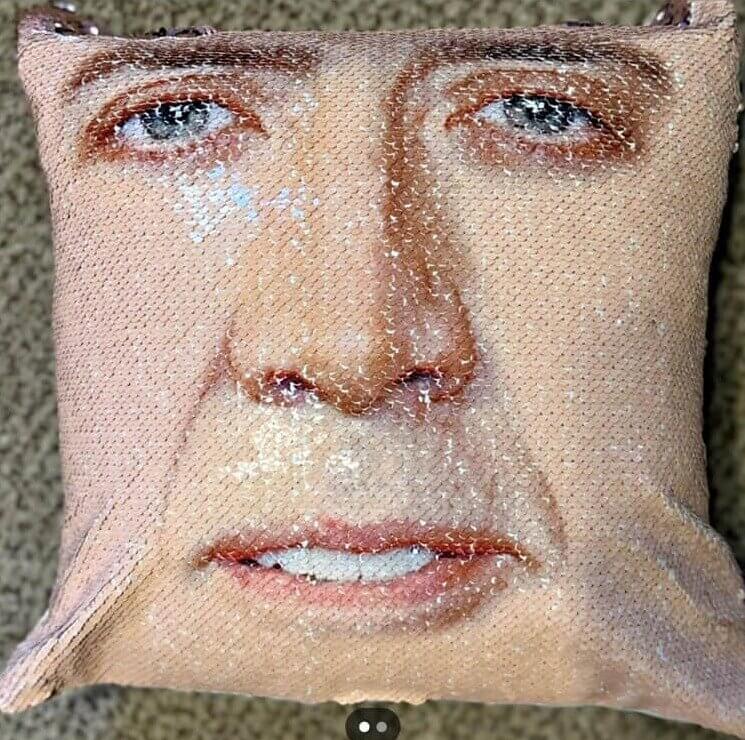 One-Of-A-Kind Nicholas Cage Pillow: $50