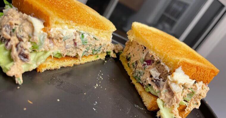 Tuna Salad and Tomato Sandwich