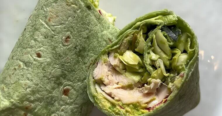 Cucumber-Chicken Green Goddess Wrap