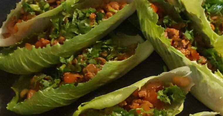 Turkey and Hummus Lettuce Wraps