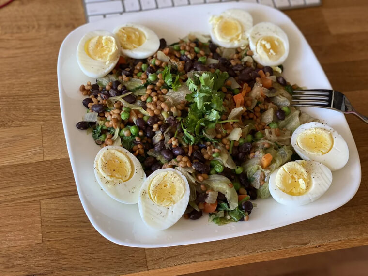 Egg Salad With Lentils