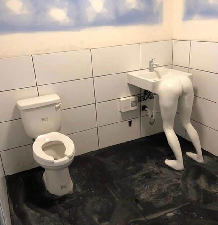 Don't Turn On The Black Light In This Bathroom