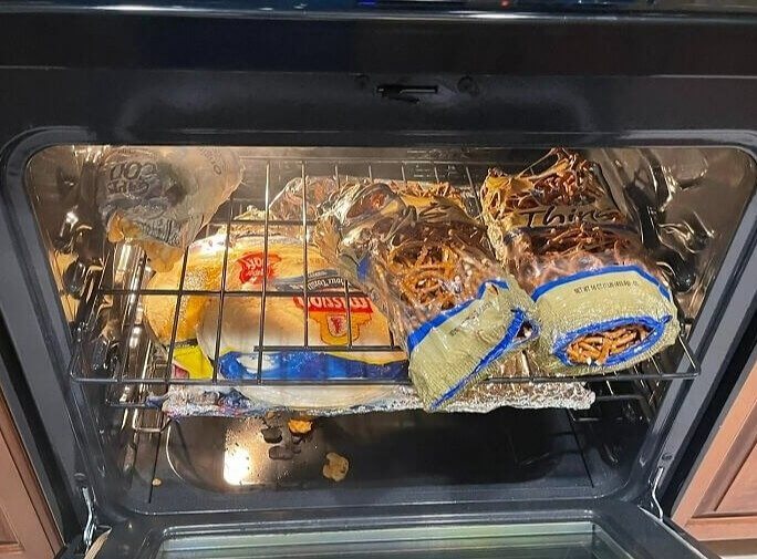 When Grandma Uses the Oven as a Pantry