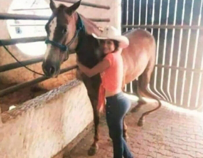 Her Butt Is Popping, But So Is the Horse's