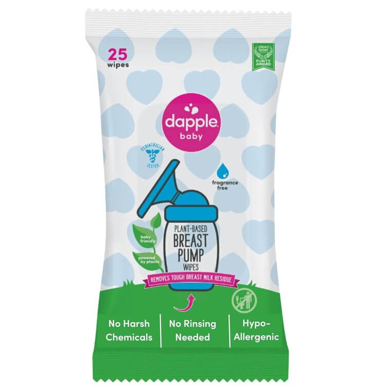 Dapple Baby Breast Pump Wipes - Plant-Based & Hypoallergenic Cleanliness On-the-Go - Now 7% Off!