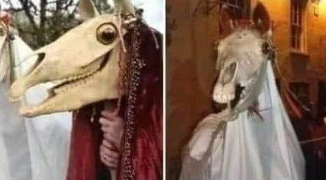 クリスマスに訪れる馬の頭蓋骨