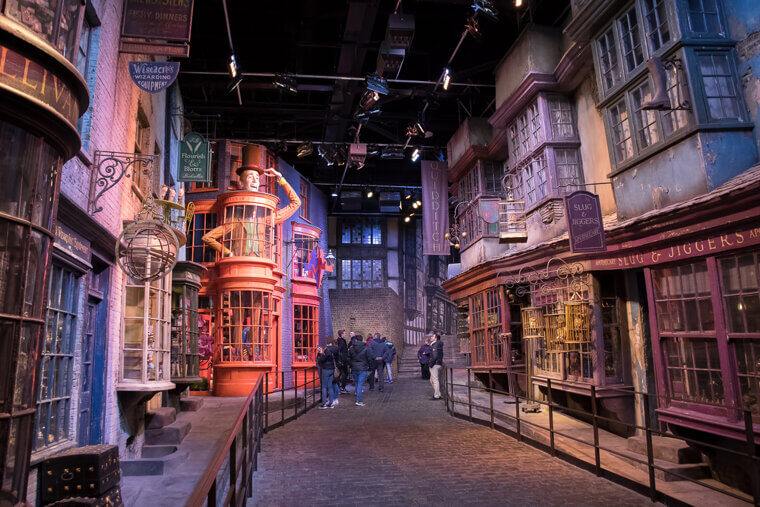 Harry Potter: The Great Hall and Diagon Alley at Leavesden Studios, UK