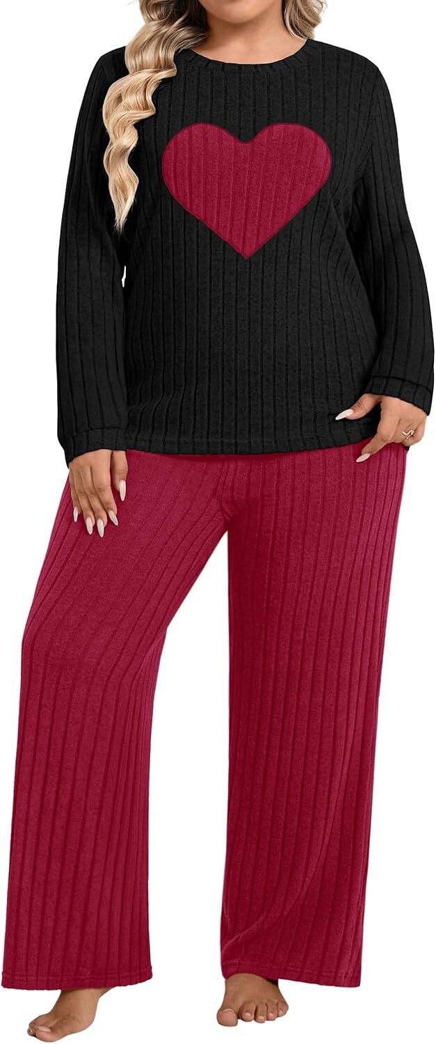 Blooming Jelly Pajama Set - Cozy Plus Size Sleepwear with Pockets 