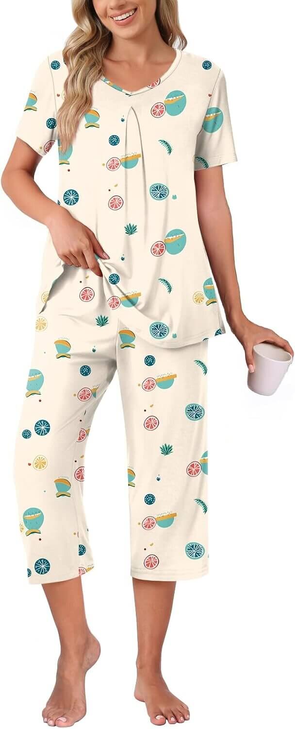 Anyally Capri Pajama Set - Perfect Summer Comfort! 