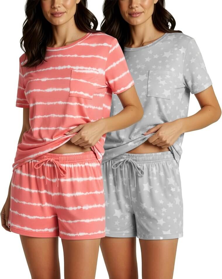 Real Essentials Pajama Set - Comfy Sleepwear for Women 