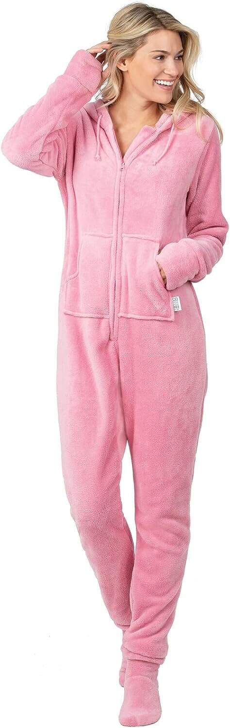 Cozy Women's Onesie - Soft Hooded Pajamas with Zip-Off Feet - 39% Off!