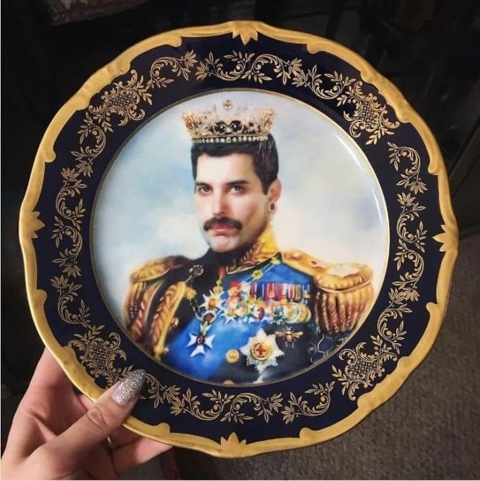 Freddie Mercury Plate From 1980's