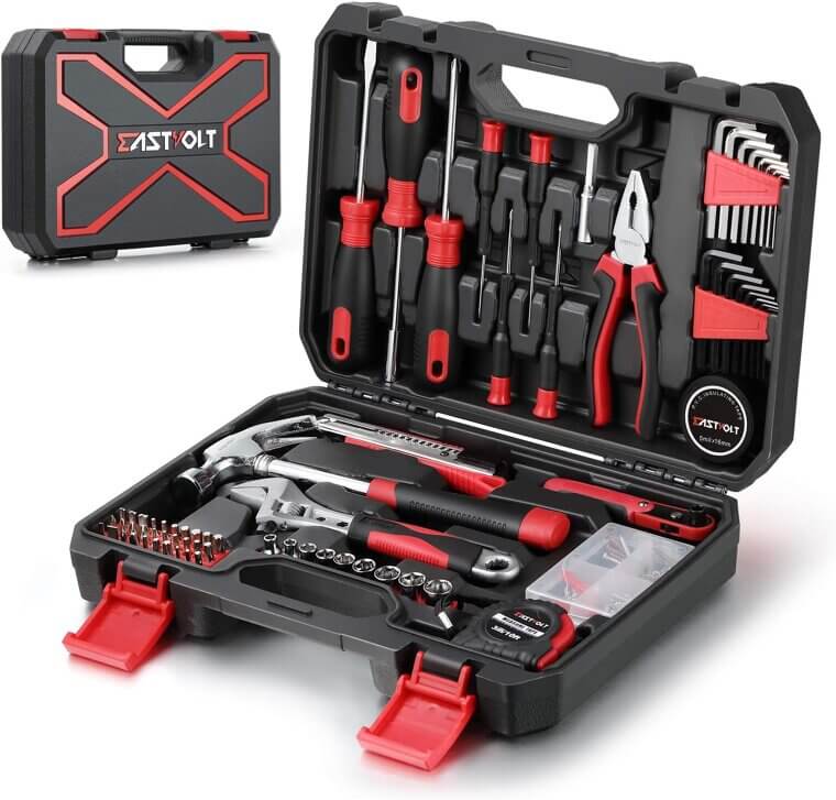 Eastvolt Home Tool Set - Essential 128-Piece Kit for Homeowners 