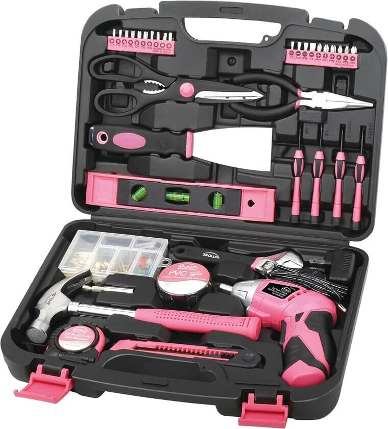 Apollo Pink Tool Set - Perfect for DIY & Home Projects 