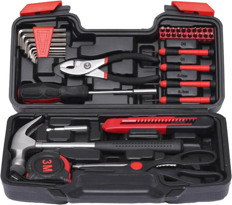 Household Tool Kit - Essential DIY Set for Home & Dorm - Don’t Miss the 33% Discount!